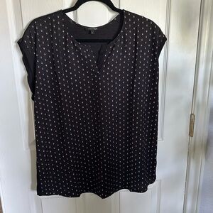 Paper Moon Black and Pink Patterned Blouse